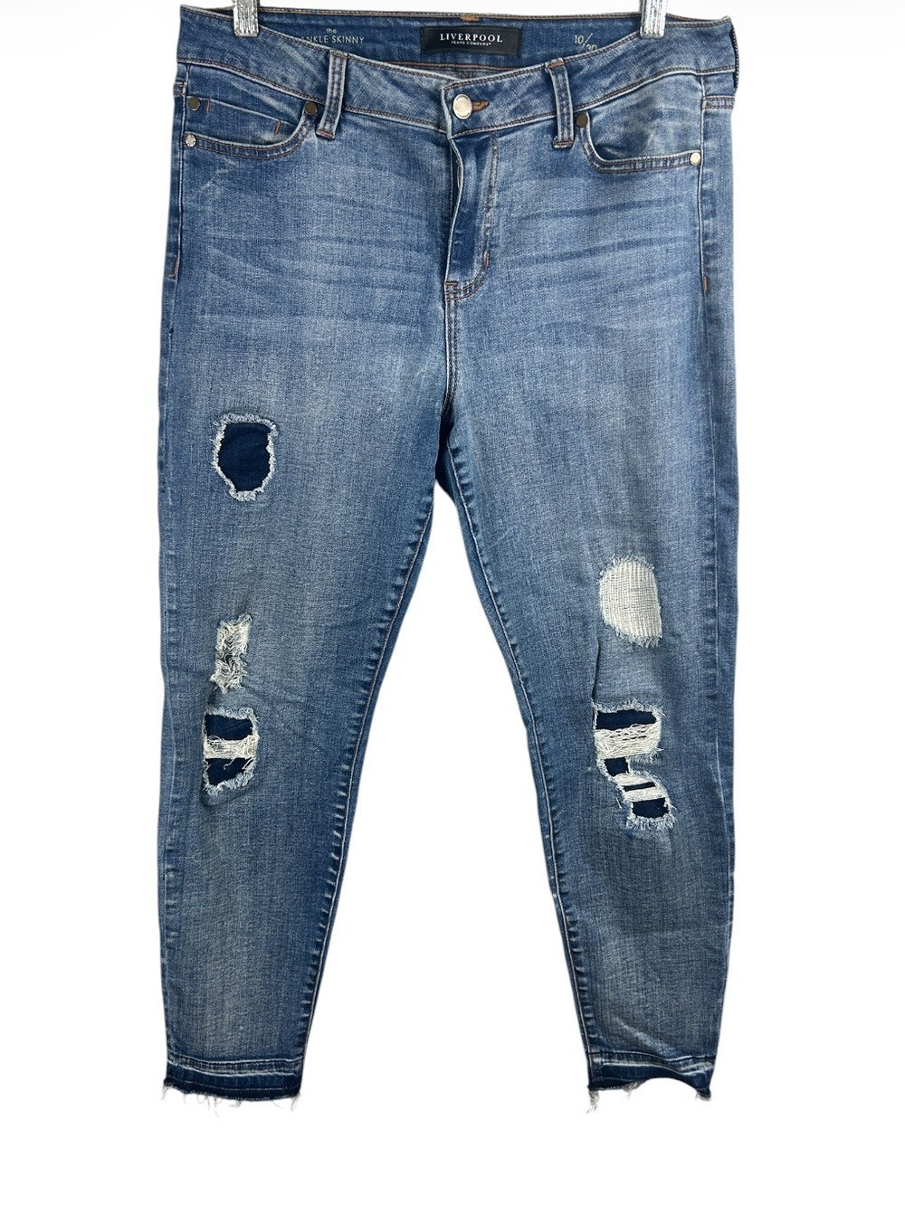Liverpool Jeans Company The Ankle Skinny Distressed Jeans Size 30